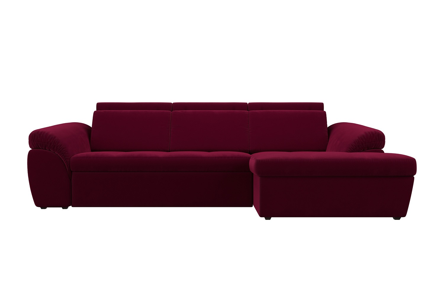 Угловой диван-кровать «Мисандра» бордовый, микровельвет LG_109641