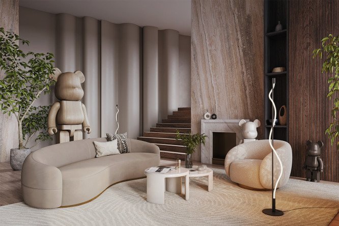 Торшер MAYTONI Tau MOD166FL-L15B3K 22x150x22 см, LED