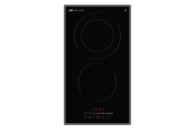 Изображение товара Электрическая панель MILLEN MEH 302 BL 29 см стеклокерамика две зоны нагрева