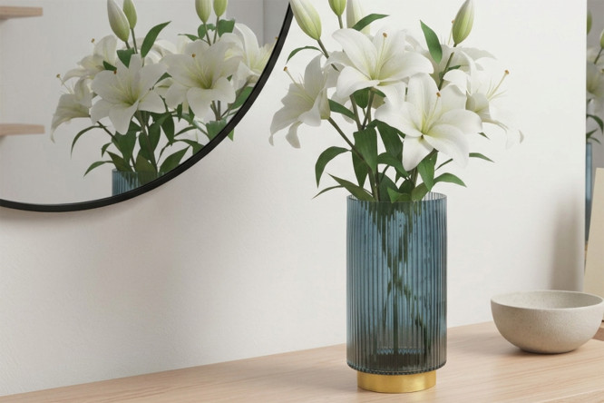 Ваза Mandarin decor Лира 25 см, Стекло