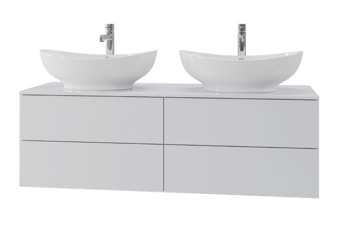 Изображение товара Подвесная тумба с раковиной ORANGE Otto 130 см белая