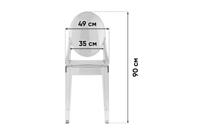 Фото 11 Стул Stool Group Victoria Ghost 49х90х35 см
