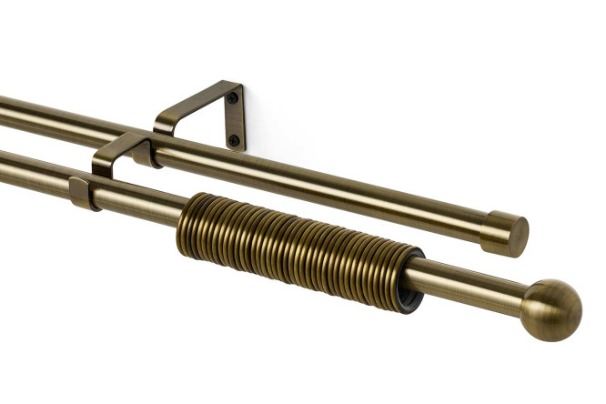 Изображение товара Двухрядный раздвижной карниз MITTE Шар-3 120-210 см для штор