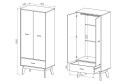 Шкаф 2-дверный Радиорама 80х185х50 см