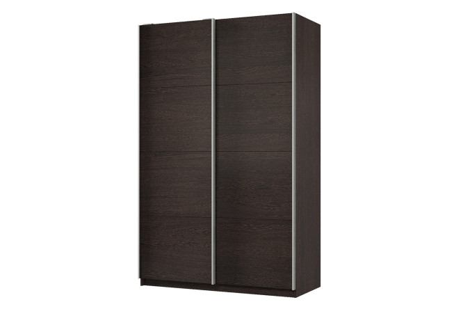 Изображение товара Шкаф-купе 2-дверный Практик 140х220х60 см, венге, профиль серебро