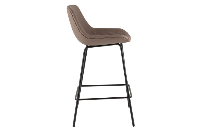 Стул полубарный Stool Group Деймон 47.5х90х49 см, цвет обивки коричневый, ножек чёрный