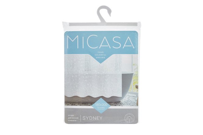 Штора для ванной комнаты MICASA Sydney 180x200 см