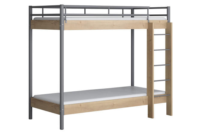 Изображение товара Двухъярусная кровать Хельга 90х200 см дуб крафт золотой серый