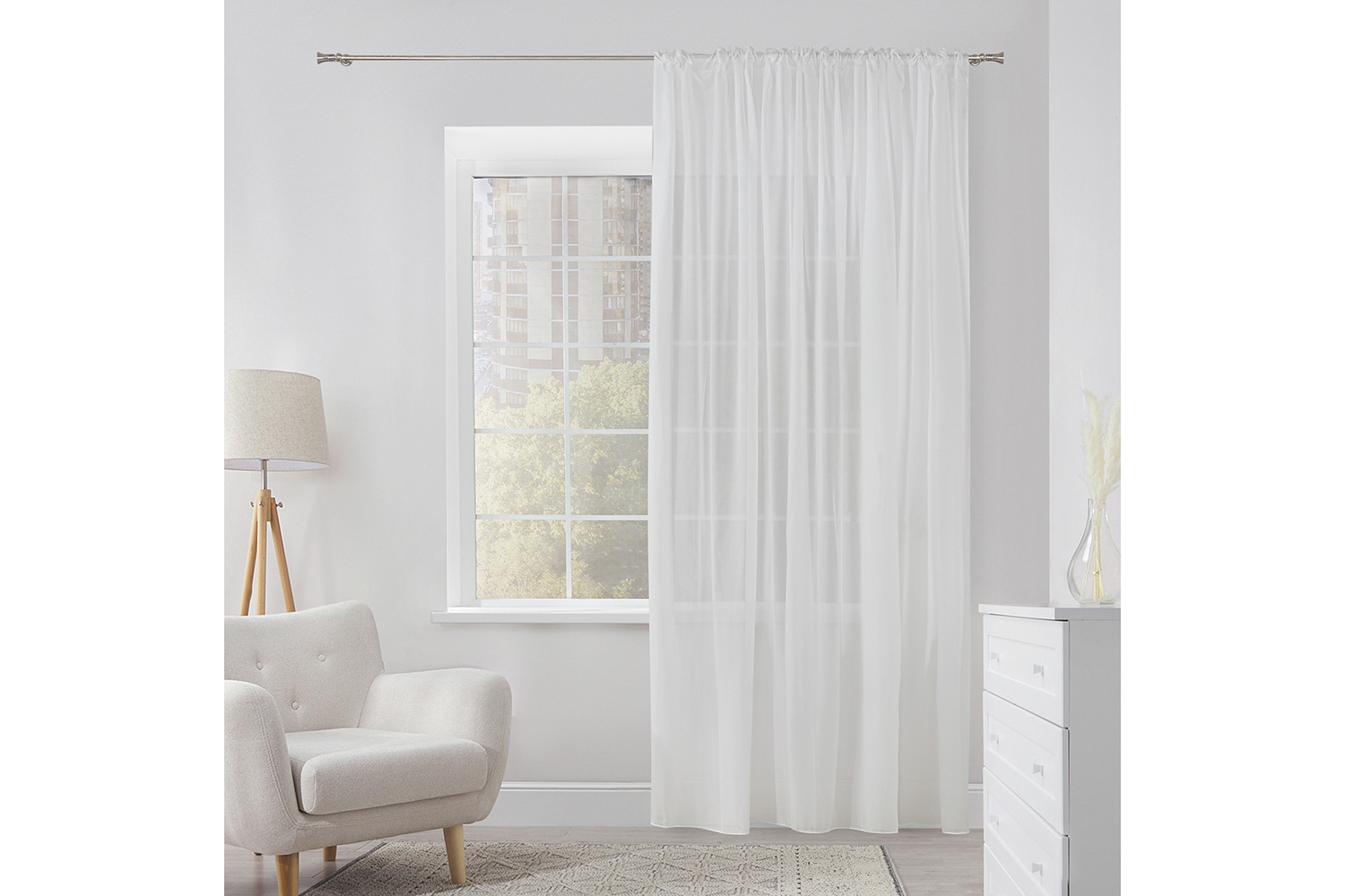 Тюль ESTUDI BLANCO Elettra 300х280 см, 1 шт., цвет экрю