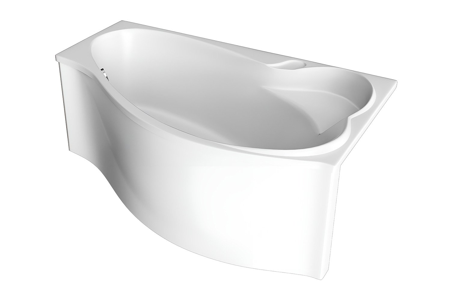 Ванна пристенная Marka One Грация (Gracia) R, правый, белый 150x90 см