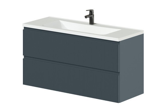 Изображение товара Тумба подвесная Kate 120 119.6 см, цвет каркаса антрацит, фасада антрацит