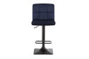 Стул барный DOBRIN Dominic 42х94х52 см, цвет обивки тёмно-синий, ножек чёрный