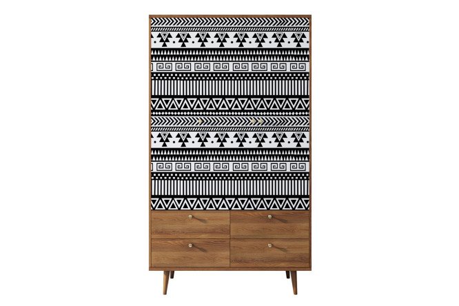 Изображение товара Шкаф 3-створчатый с 4 ящиками Berber, мебель для спальни и гардеробной