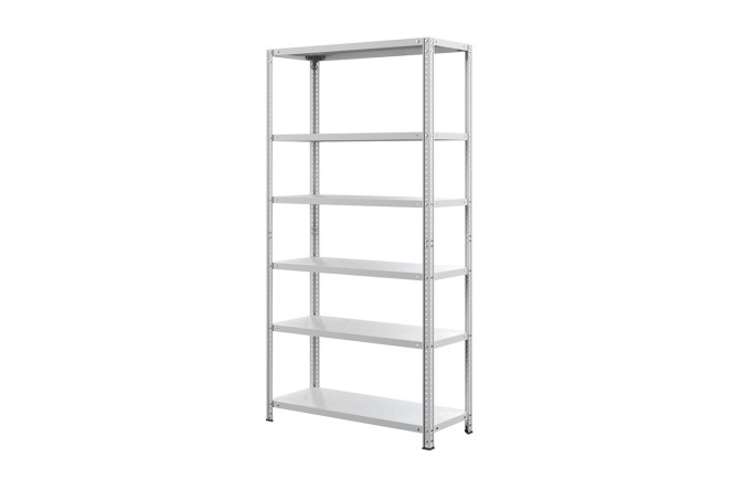 Изображение товара Стеллаж СТФЛ с 6 полками, металлический, светло-серый, 100х195х40 см