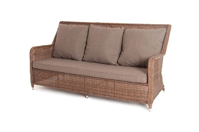 Изображение товара Трёхместный диван Гляссе 4SiS коричневый 190х99х88 см комфортный современный дизайн