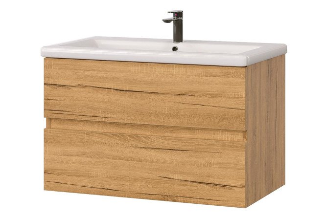 Изображение товара Подвесная тумба Sanstar Lavanti 76.5 см дуб вотан в ванную без раковины