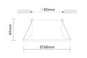 Светильник встраиваемый ST LUCE ST200 3 кв.м, 8.9x4x8.9 см, GU10