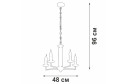 Люстра VITALUCE V4767 10 кв.м., 47х96х47 см, E14