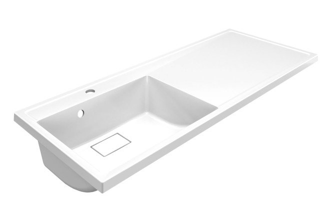 Изображение товара Подвесная раковина Magenta 1100 L из литьевого мрамора 110.5х17.8х50 см