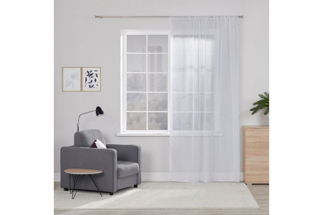 Изображение товара Тюль MICASA OLIVA 200х280 см, белый, вуаль, крепление на ленте