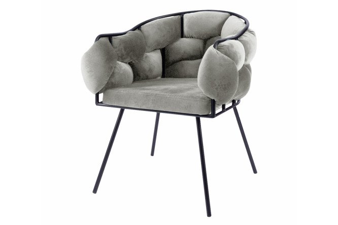 Изображение товара Стул Милан с подлокотниками 60х83х61 см мягкая обивка и металлические ножки