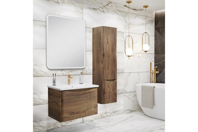 Изображение товара Мебель для ванной комнаты RUNO Тоскана 60 подвесная, тёмное дерево