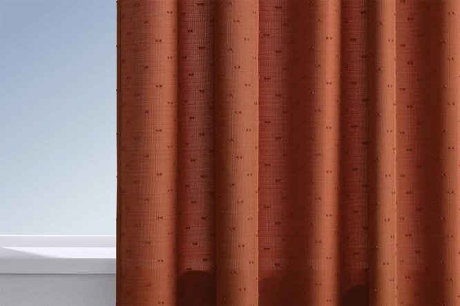 Изображение товара Штора HOFF Граттаж 200х300 см, 1 шт., цвет кирпичный