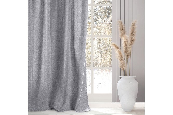 Изображение товара Комплект штор Рогожка 165х270 см, 2 шт., цвет базальт