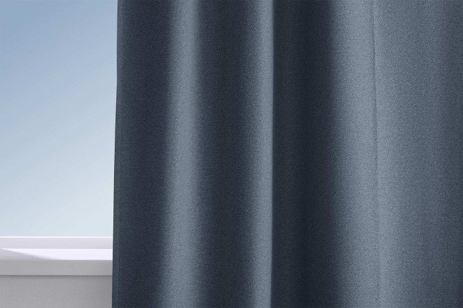 Штора на ленте ESTUDI BLANCO Mist 180х275 см, 1 шт., цвет серо-синий
