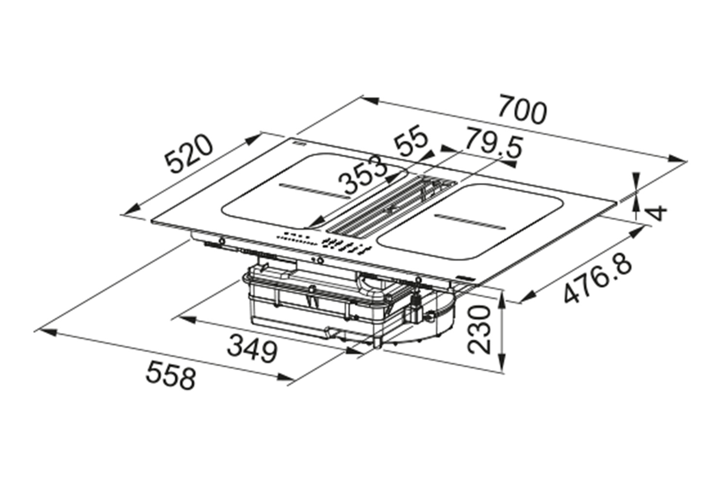 Индукционная варочная панель FRANKE FSM 7081R HI 340.0705.338, чёрный 70 см