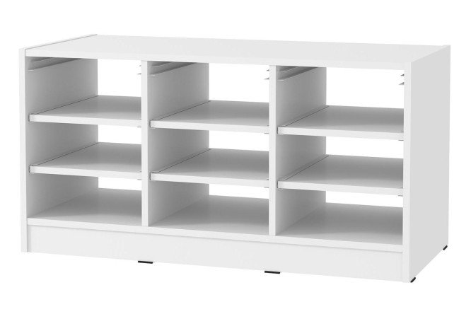 Изображение товара Стеллаж Альфа с полками белый 98.2х51х44 см для дома и офиса