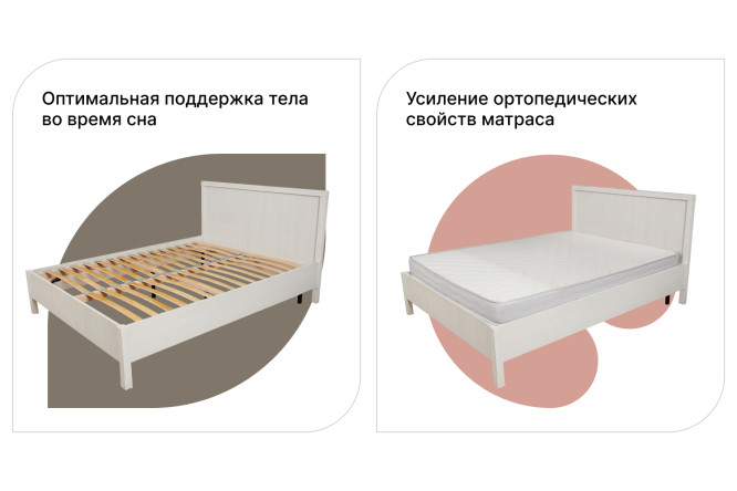 Кровать Bauhaus цвет бодега светлый 120х200 см