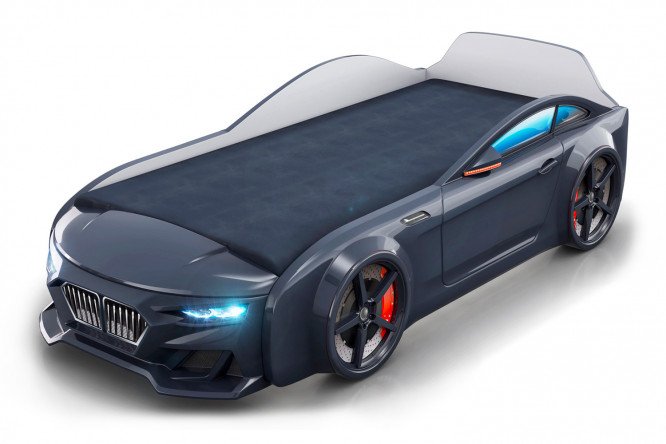 Изображение товара Кровать-машина Dynamic 80х180 см черного цвета для детей