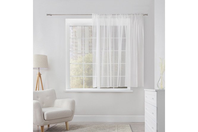Изображение товара Тюль для кухни MICASA Lianna 295х180 см, 1 шт., цвет белый