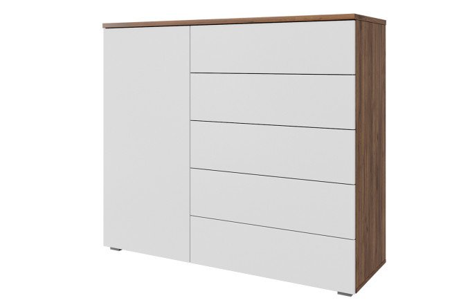 Изображение товара Комод Оскар Мун 125,4х109,2х44 см, дуб табачный craft, тальк, push-to-open