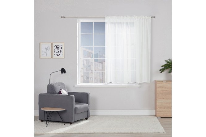 Изображение товара Тюль для кухни на ленте MICASA Lianna 295х180 см, 1 шт., цвет бежевый