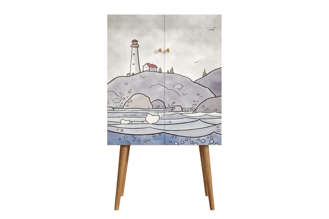 Изображение товара Комод Berber на высоких ножках