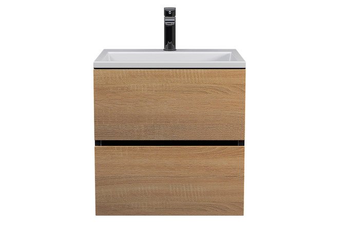 Изображение товара Подвесная тумба для ванной Barsa 50 см черный дуб сонома