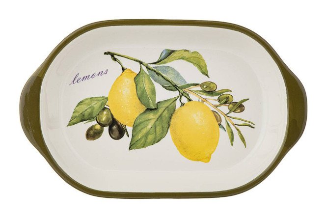 Изображение товара Блюдо Лемон Три из керамики, мультиколор, 17.5x4.5x28 см