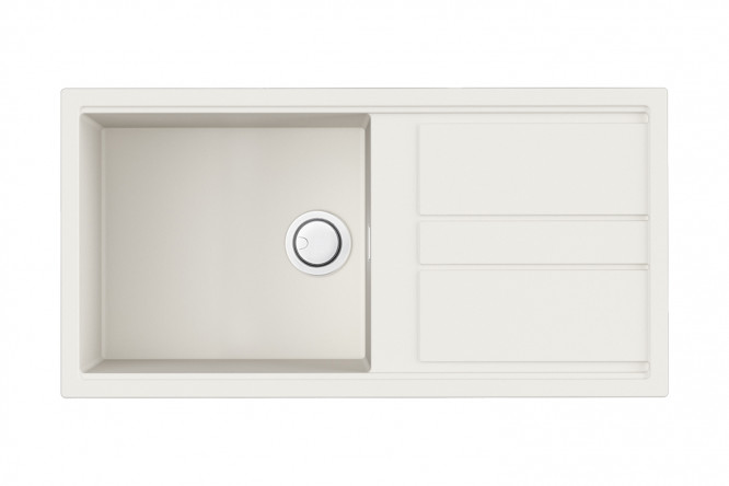 Изображение товара Мойка врезная с крылом OMOIKIRI Kitagawa 100-WH 4993787, белый 100х51х20 см