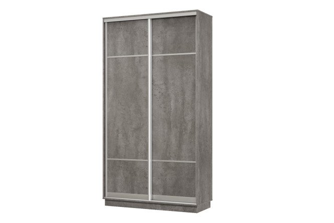 Изображение товара Шкаф-купе 2-дверный Практик 120х220х45 см бетон серебро