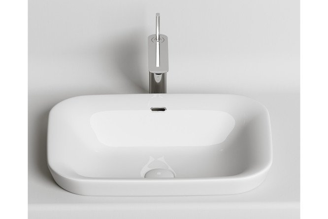 Умывальник встраиваемый сверху CERAMICANOVA Element CN6041 58х15х40 см