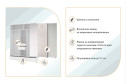 Шкаф-купе 3-дверный Mod 180х239х62 см, дымчато-серый, с одним зеркалом