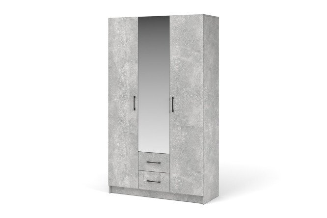 Изображение товара Шкаф с зеркалом Чикаго 120x205x47 см из ЛДСП с 3 дверями