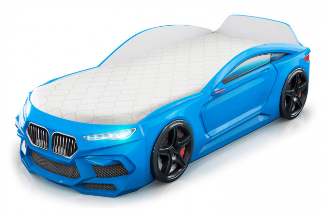 Изображение товара Кровать-машина Romeo 70х170 см цвет голубой
