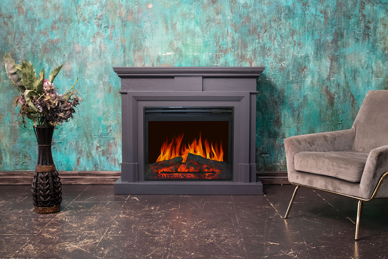 Каминокомплект Royal Flame Coventry Graphite Gray с очагом Jupiter FX New