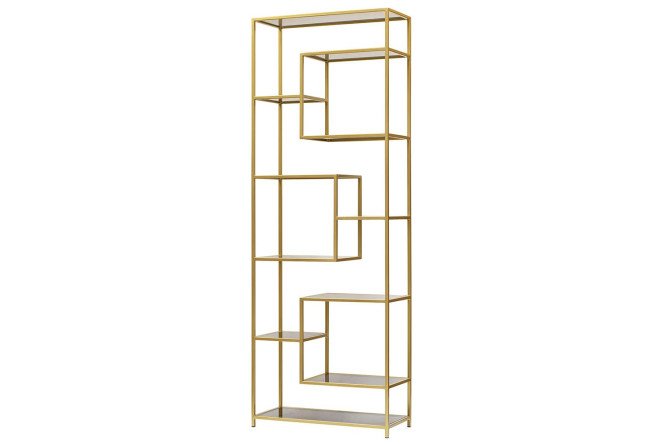 Изображение товара Стеллаж Olivia из металла и тонированного стекла 70х195х30 см