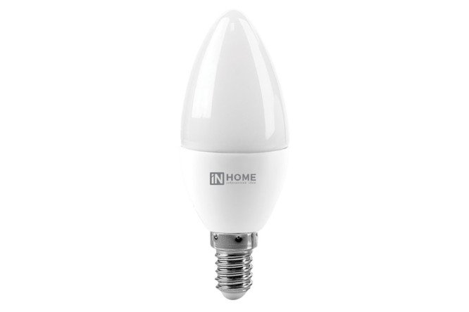 Изображение товара Лампа светодиодная IN HOME Vision care LED E14, 6W, Свеча, 4000 К, Естественный