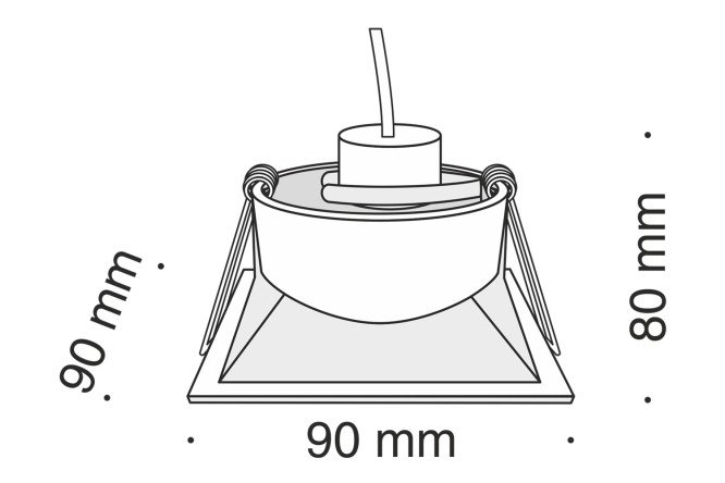 Светильник встраиваемый MAYTONI Downlight Dot 9x8x9 см, GU10