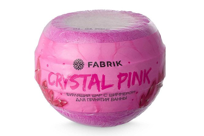 Шар для ванны Crystal Pink бурлящий